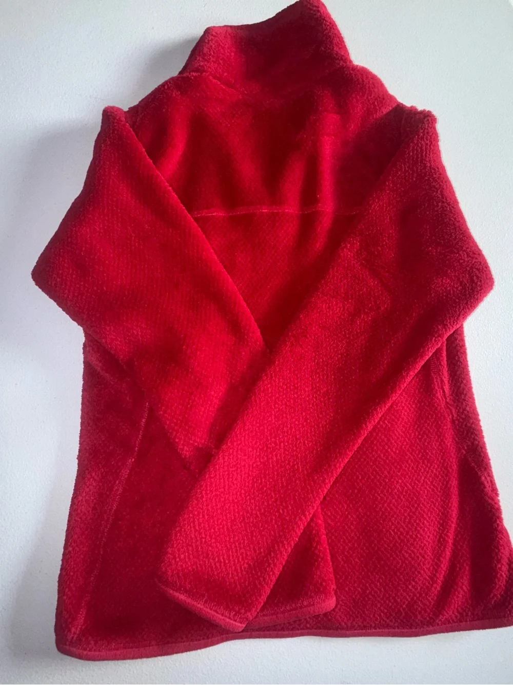 Patagonia Women’s Small Red Polartec Pro Thermal Fleece Pullover cozy outdoor - Picture 8 of 13